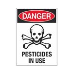 Danger Pesticides In Use Graphic 10" x 14" Sign